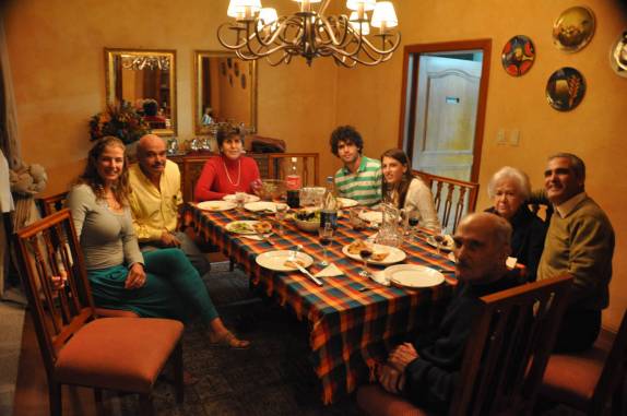 Jantar na casa do Christian, em Quito, no Equador